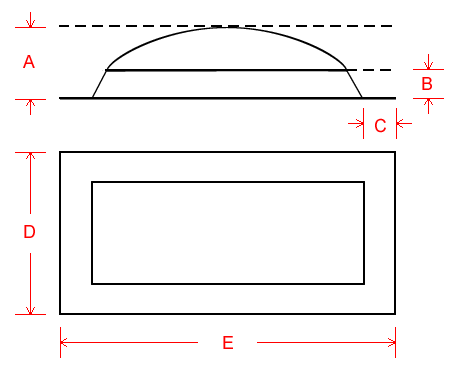 Rectangular Skylight Domes