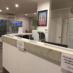 Customer View of Flat Pack Sneeze Guards / Plastic Screens